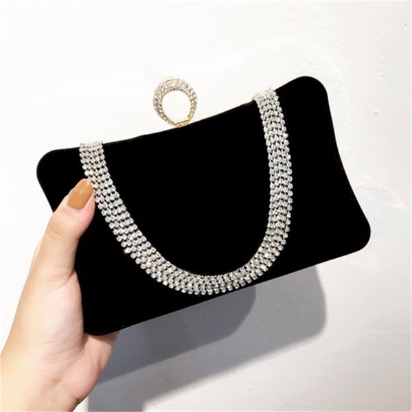 

black korea ladies exquisite night clutch purse strass fashion bag vintage torebka damska bags ae50eb bv5o