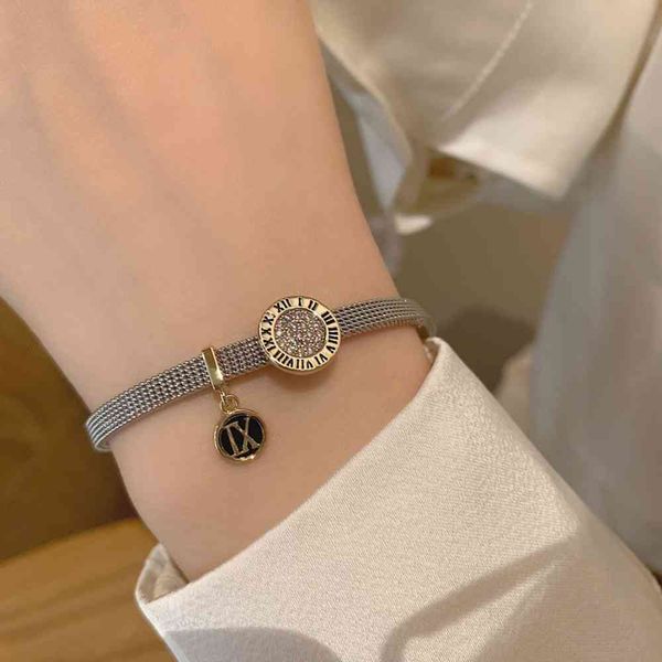 

chain bracelet fashion versatile temperament digital bracelet female minority ins light luxury sense accessories summer, Black