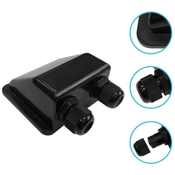 

for caravans adhesive motorhome solar panel junction box boat marine abs universal black roof cable gland yacht accessories1