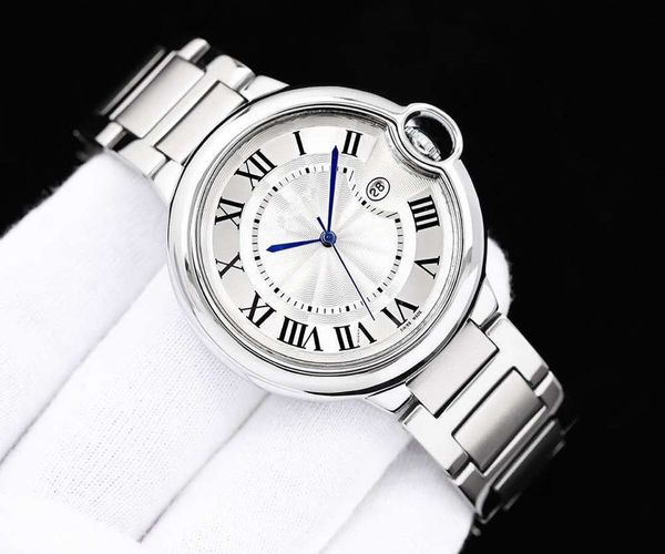 

watch large and medium-sized mechanical quartz balloon, Slivery;brown