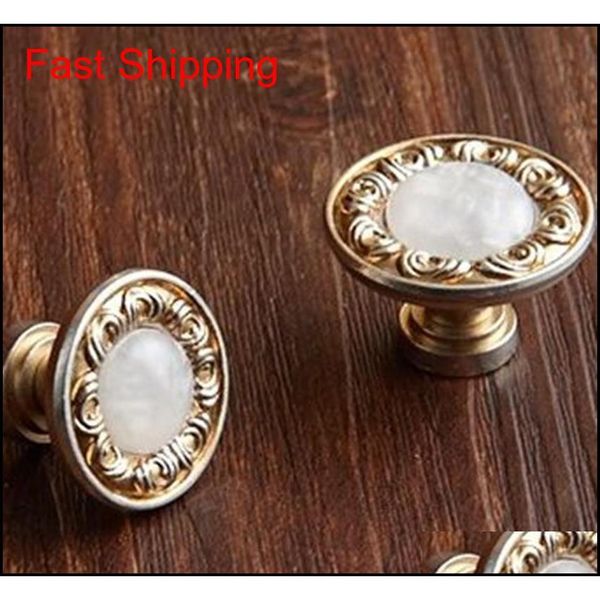 

96mm 128mm european style retro jade furniture handles white jade kien cabinet wine cabinet drawer qylphd new_dhbest