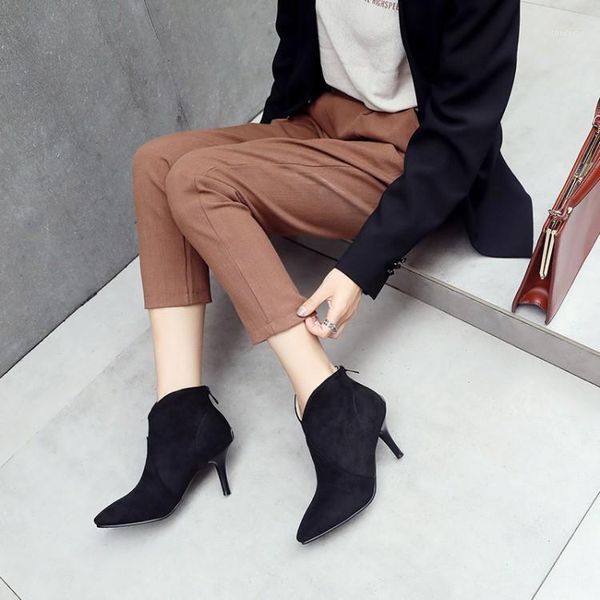 

big size fashion 0 sets of thick heel zipper stitching 0 sets of fashion middle heel boots1, Black