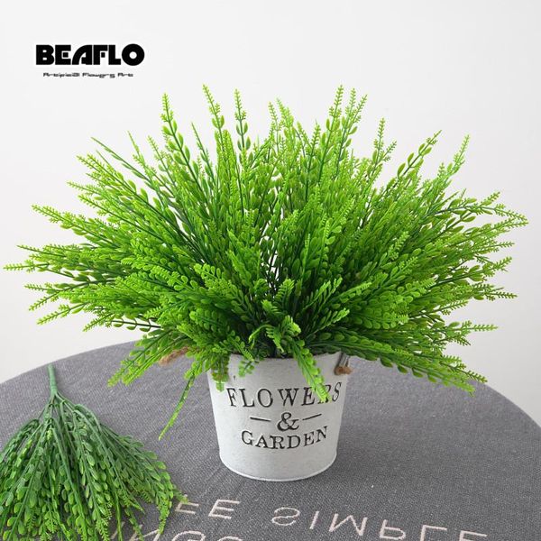 

decorative flowers & wreaths ipc 7branches artificial green grass plastic bouquet fake plants outdoor decor artifical home wedding decoratio