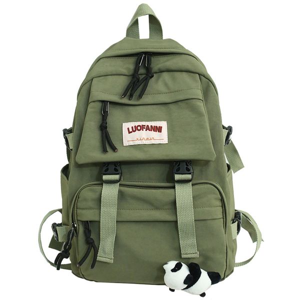 

ladies buckle waterproof backpack cute women luxury school bag girl book kawaii backpacks nylon student female bag fashion brand c1223