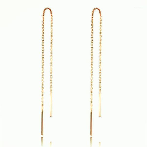 

dangle & chandelier vintage simple ear line long earrings chain for women rose gold silver color jewelry fashion drop bijoux1