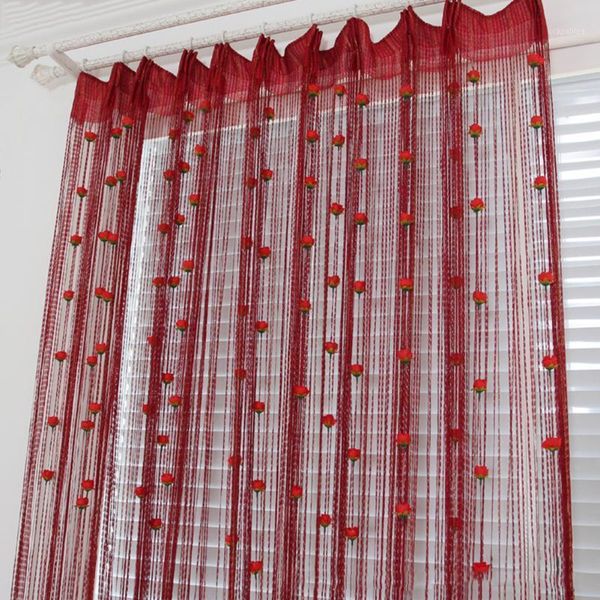 

window string curtain lightweight and breathable rose silver wire window curtain porch wedding decor home decor1