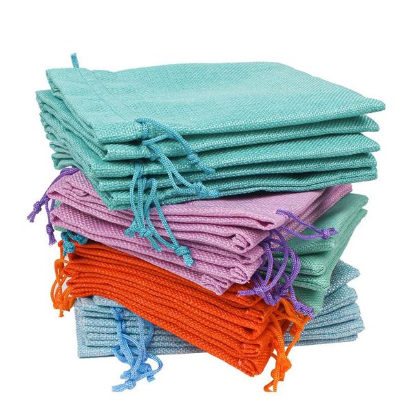 

10pcs/lot coffee beans storages bag plants gift pouches jute jewelry sachet christmas party decoration pocket can pr sqcwqi