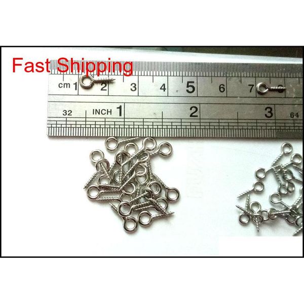 

100pcs 304 stainless steel tiny screws screw-on eye bolts diy connectors findi qylxrx yh_pack