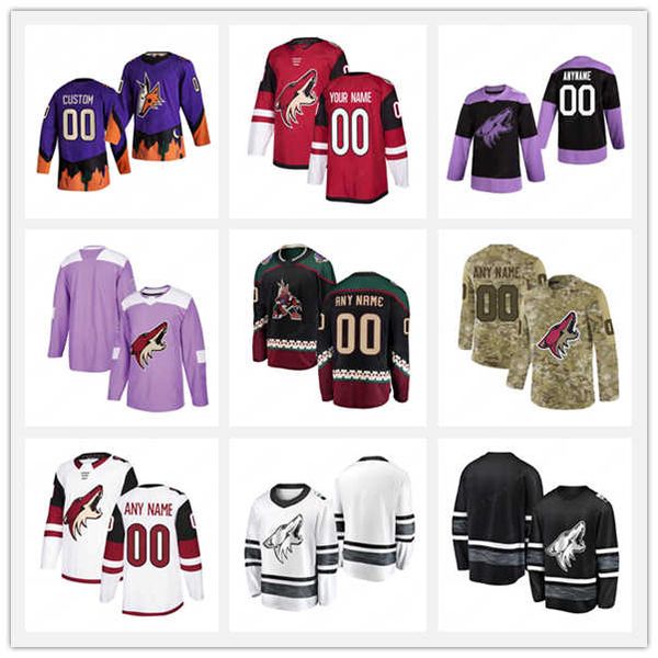 

2021 аризона койоты обратный ретро хоккей фил кессель макс доми клейтон келлер оливер экман-ларссон винни хиностроза дерек степан джерси, Black;red