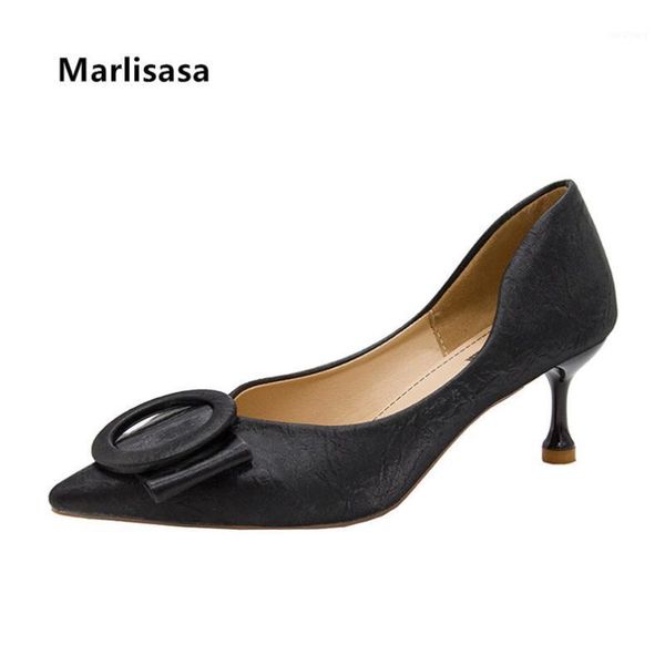 

marlisasa women fashion comfort slip on black office high heels ladies sweet yellow stiletto for party sapato feminino h90051