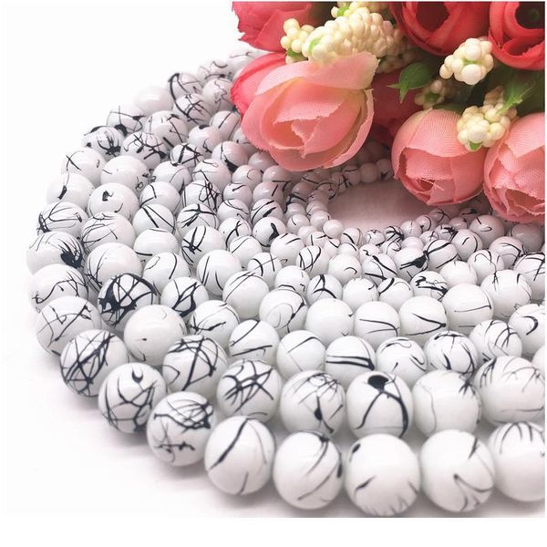 

wholesale 4/6/8/10mm czech glass beads loose spacer beads painted charm for jewellery making diy bracelet&neck qylvqr, Crystal
