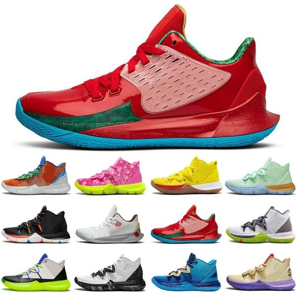 

kyrie irving\rspongebob 5 5s jumpman men basketball shoes friends usa all star mens trainers sports sneakers size 7-12