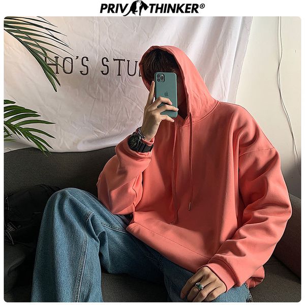 

2021 new men's solid harajuku spring hoodies men fashion korean hooded male collage 8 colors sweatshirt 5xl aop7, Black