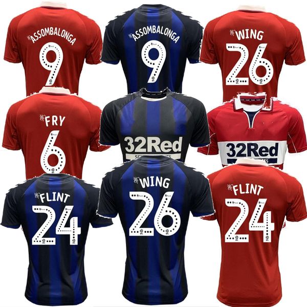 

2020 2021 men + kids middlesbrough 20 21 soccer jersey ashley michael fletcher 11 flint 26 home away football shirts, Black