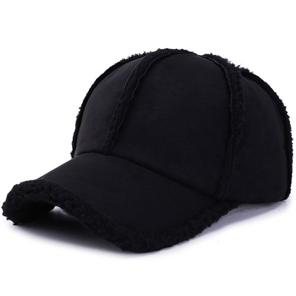 

winter hertenleer kasjmier lam herfst haar baseball cap koreaanse versie wilde outdoor caps warm leuke hoed trendy hip-hop hoeden, Blue;gray