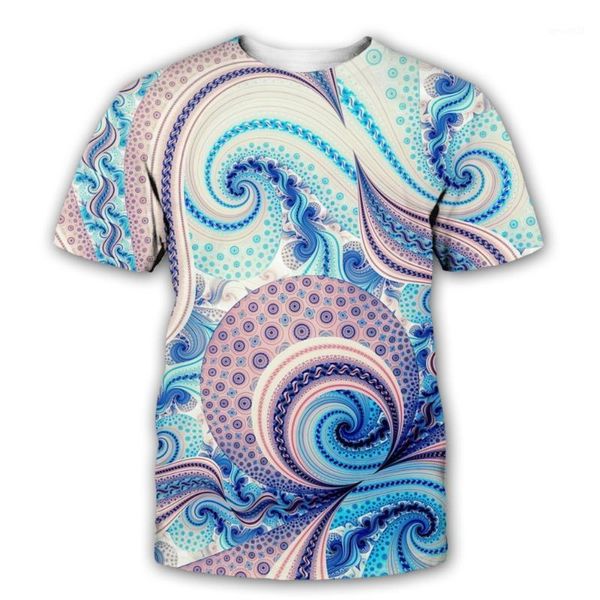 

men's t-shirts 2021 fashion abstract t-shirt fractal art 3d printed men women short sleeves summer streetwear casual 08441, White;black