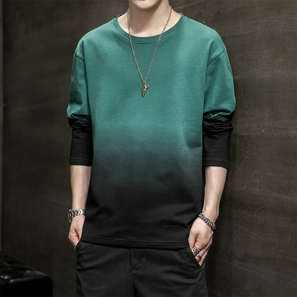 

мужская новая слияние слияния личности с капюшоном trend весна 2020 мужские толстовки hip hop gradient pramp gout transport kpa2, Black