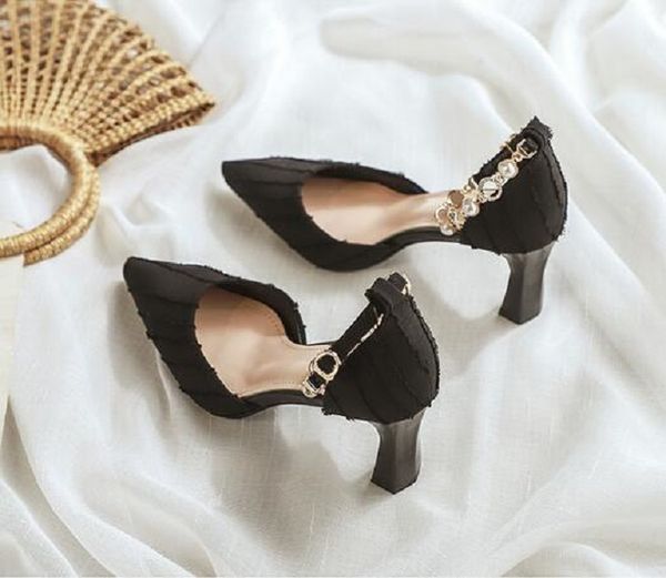 

designer fashion women sandals party wedding shopping black white womens slides spring summer outdoor shoes size 35-39 ing