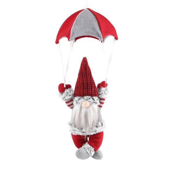 

christmas santa claus doll decorations xmas faceless parachute santa claus creative window hanging ornaments natal pendant gifts wmtlpd