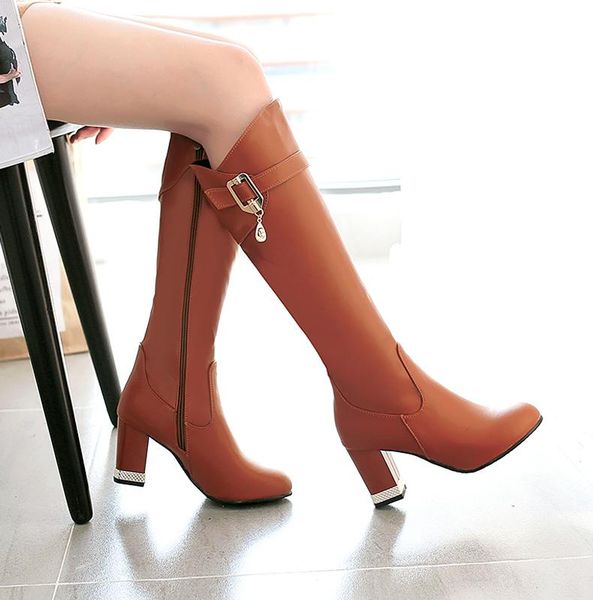 

2021 new fashion autumn and winter high boots knight women's boots, Black