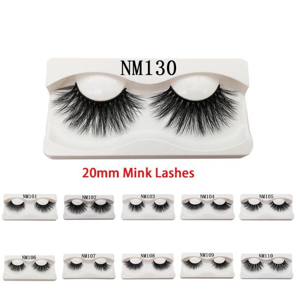 

false eyelashes 20mm 3d lashes real mink hair in bulk wholesale natural looking handmade makeup strip wispy comfortable wear