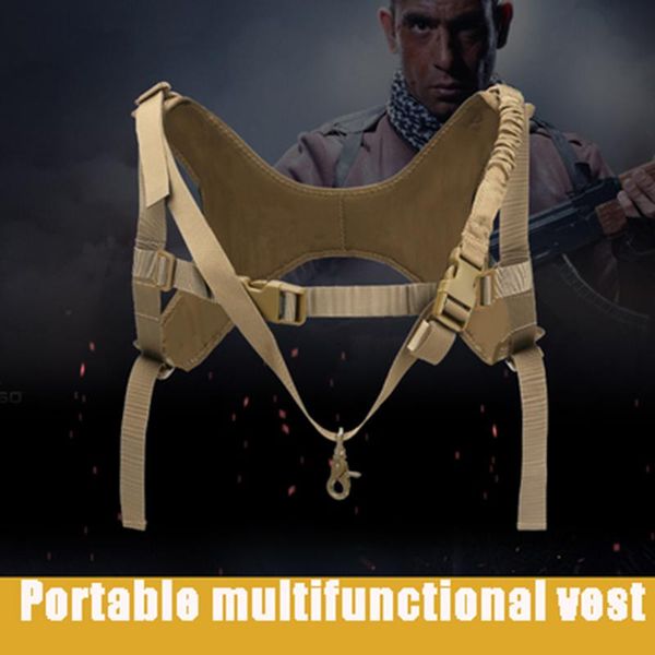 

hunting jackets fans quick release button tactical vest multi functional special forces portable sling men's combat cs equipm, Camo;black