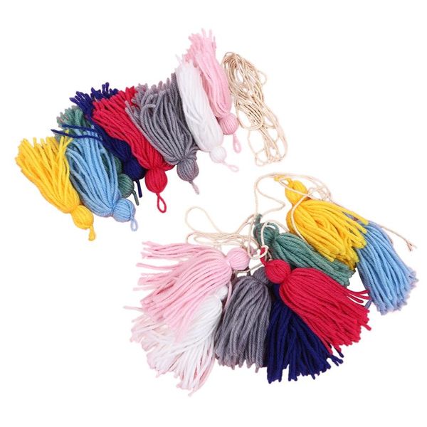 

2 packs cotton tassel garland banner colored party backdrop decorative wall hangings decorations for bedroom nursey dorm room bi