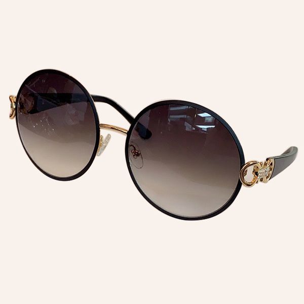 

vintage round women designer metal frame mirror female sunglasses lnr7, White;black