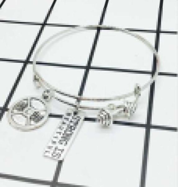 

charm bracelets vintage 25lbs weight barbell fitness kettlebell strong is charms pendant steampunk gothic & bangles gift, Golden;silver