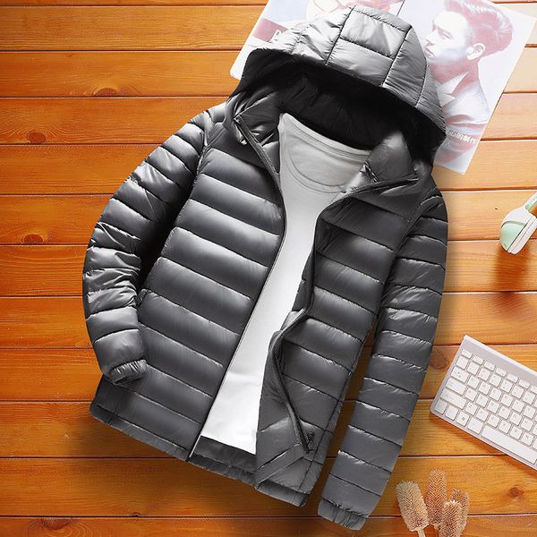 

hooded winter men's 2020 new puffer brand male casual thick jackets fashion jacket solid clothes fqnd, Black;brown