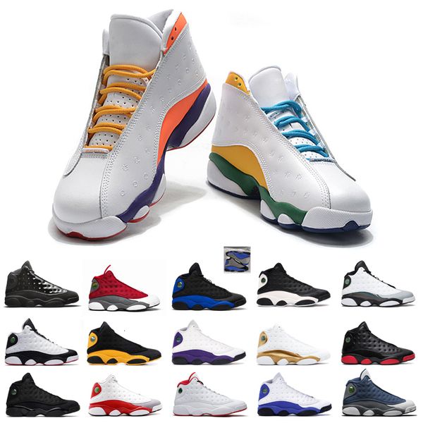 

reverse he got game flint 13 13s mens basketball shoes jumpman trainers playground lucky green bred court purple men sports sneakers, White;red