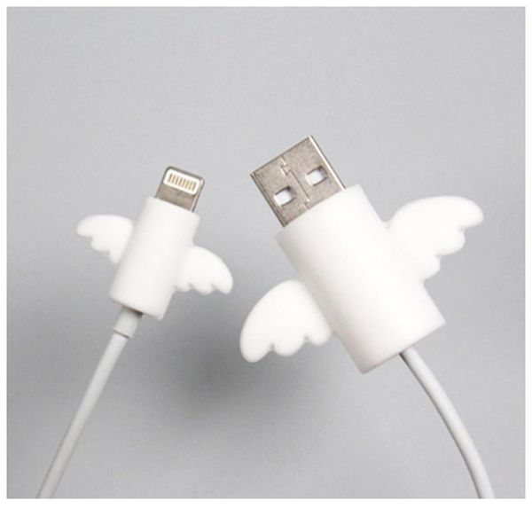 

angel cable protector winder cute cartoon cover protect case wire organizer bite holder for iphone micro usb earpho qylaga