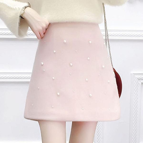 

2021 new graceful frizzy high female style for autumn and winter wool thin a skirt y372 gudd, Black
