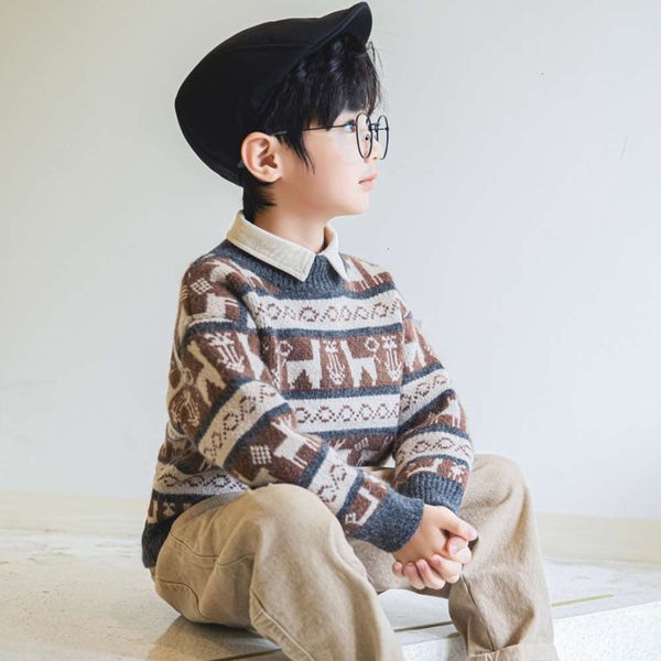 

universi winter chine wear sweater new korean children's boys' foreign sle pullover fashion jyjz, Blue