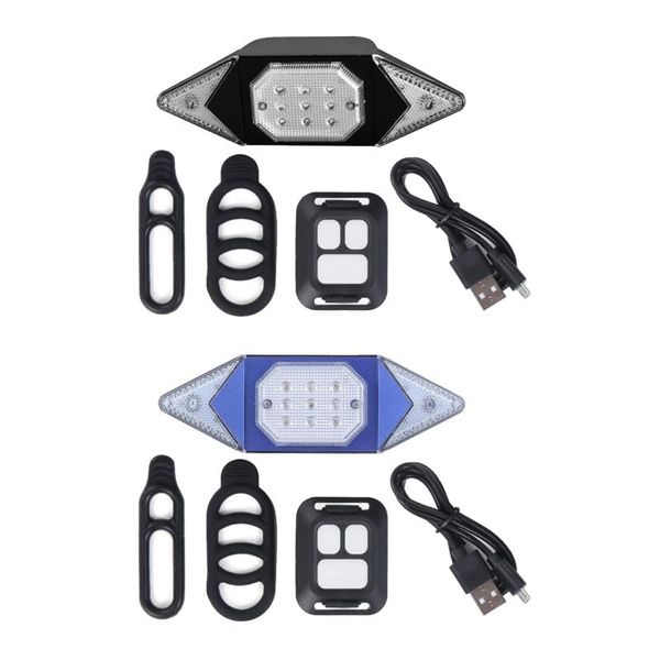

bike lights tail light turn signal usb rechargeable rear wireless remote control bicycle indicator
