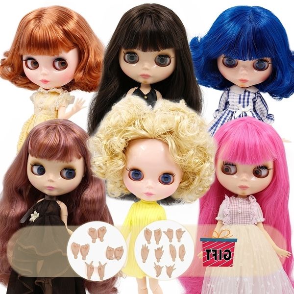 

icy dbs blyth doll no.3 glossy face oily bobo hair natural skin joint body 1/6 bjd special price toy gift