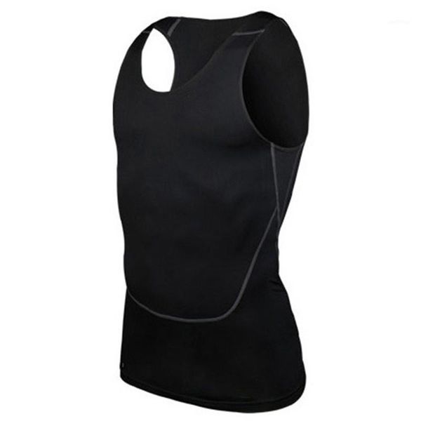 

men' tank wholesale- men' bodybuilding jersey vest quick-dry tights undershirt1, White;black