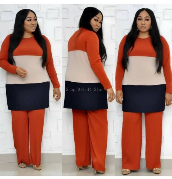 

super size 2 piece set african clothes new fashion pleated african suit (and trousers) dashiki dresses for women, Red