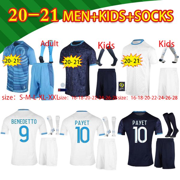 

olympique de marseille soccer jersey 2020 2021 high-quality football shirt 20 21 suit maillot de foot, Black;yellow