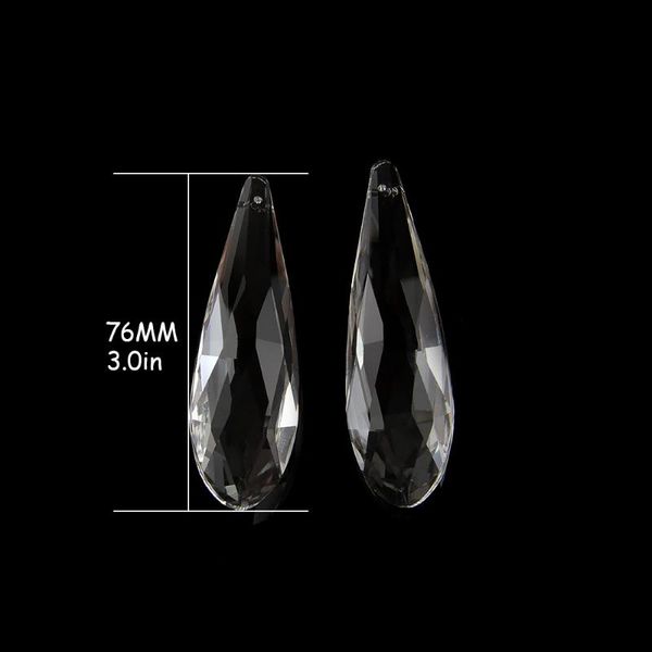 

76mm/89mm clear crystal chandelier prism pendants for l crystal lamp decor