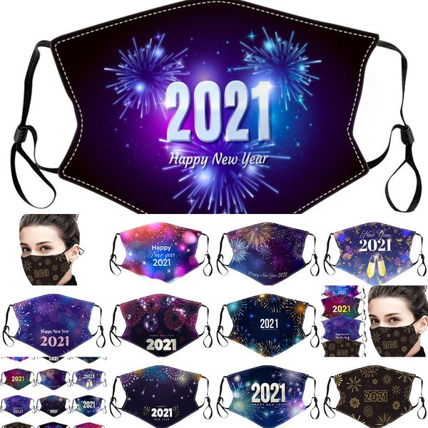 

udpj9u designer new yesars fashion face mask print colorful firworks 2021 cheers man woman masks dust pm2.5 adjus n