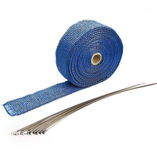 

thermal insulating tape collector motorcycle exhaust pipe insulation tape fiberglass length 10m blue1