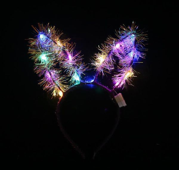 

led hair hoop led light up hair wreath hairband garlands christmas glowing party flower headband cat ears hai jllnbl insyard