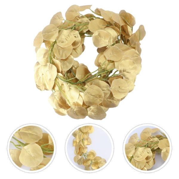 

decorative flowers & wreaths 1pc wedding party hanging garland background wall decoration (golden)