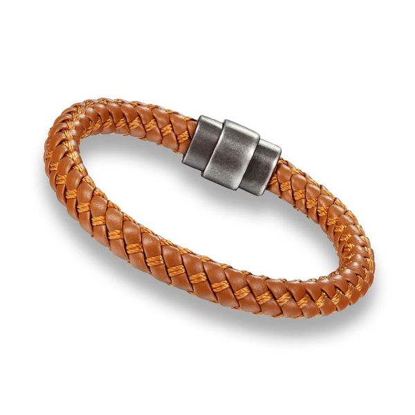 

mkendn 2018 новое прибытие подлинная плетеная кожаный браслет мужчины женщины магнитные зажима мужской браслеты браслеты ювелирные изделия w