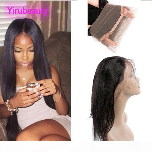 

brazilian virgin hair 360 lace frontal straight hair ear to ear pre plucked silky straight human hair closures part, Black;brown