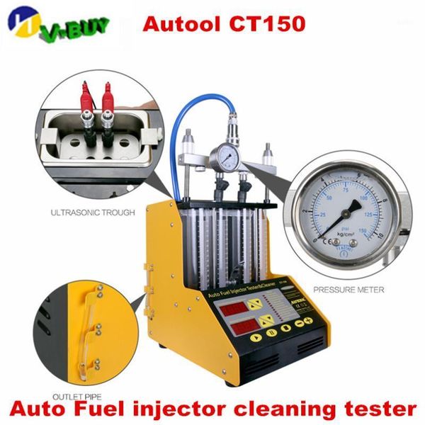 

code readers & scan tools autool ct-150 gasoline car motorcycle auto ultrasonic fuel injector cleaning tester 220v/110v streamlining 4 cylin