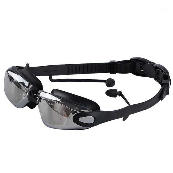 

swimming goggles anti-fog uv protection no leaking wide view pool goggles with ear plugs for men women1