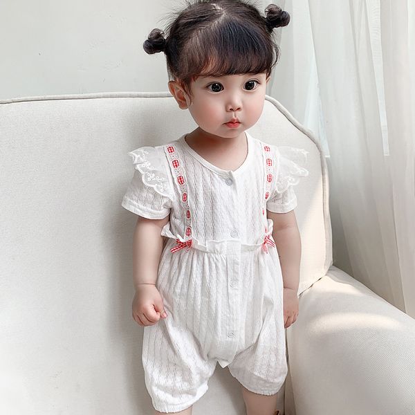 

2021 new summer clothes cotton jumpsuit roupas menino for baby girls body suits kids rompers 0-18m 2 color 857e, Blue