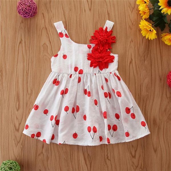 

toddler baby kids girls dot flowers dress vestidos princess dresses casual clothes party wedding vestidos summer dress for girl1, Red;yellow